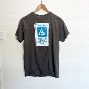 Spencer’s Graphic Profanity Insult Men’s Gray T Shirt